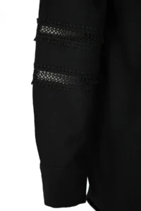 TRENDYOLMİLLA Black Weaving striped Beach Shirt Shorts Set - Image 7