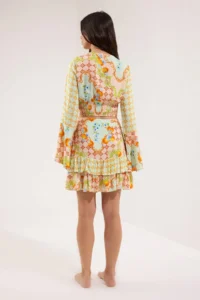 TRENDYOLMİLLA Ethnic Patterned Weaving with flywheel Beach Blouse-Skirt Set - Image 4