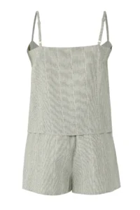 TRENDYOLMİLLA Striped Weaving Tassel Beach Blouse-Shorts Set - Image 6