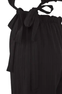 TRENDYOLMİLLA Black Weaving Binding Detailed Beach High Waist Blouse-Pants Set - Image 7