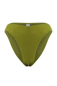 TRENDYOLMİLLA Khaki V Cut Regular Regular Waist Bikini Bottom - Image 4