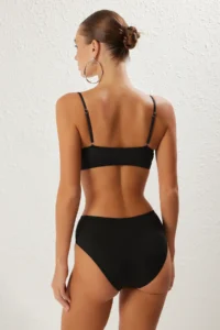 TRENDYOLMİLLA Black High Waist hipster Basic Bikini Bottom - Image 5
