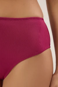 TRENDYOLMİLLA Plum hipster High Waist Bikini Bottom - Image 3