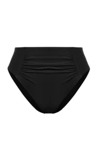 TRENDYOLMİLLA Black Drapeli Regular High Waist Bikini Bottom - Image 10
