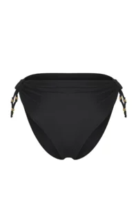 TRENDYOLMİLLA Black Tunnelated brazilian High Waist Bikini Bottom - Image 5