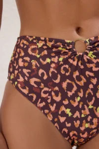 TRENDYOLMİLLA Leopard Patterned with accessories Regular High Waist Bikini Bottom - Image 7