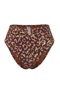 TRENDYOLMİLLA Leopard Patterned with accessories Regular High Waist Bikini Bottom - Image 9