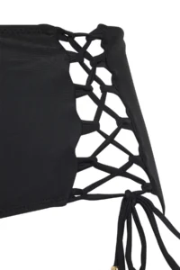 TRENDYOLMİLLA Black Piped hipster High Waist Bikini Bottom - Image 8