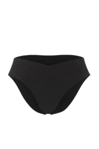TRENDYOLMİLLA Black V Cut hipster High Waist Bikini Bottom - Image 4