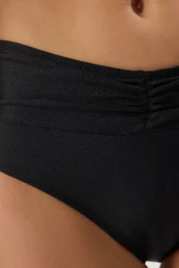 TRENDYOLMİLLA Black Drapeli hipster High Waist Bikini Bottom - Image 3