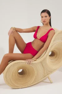 TRENDYOLMİLLA Burgundy Regular High Waist Bikini Bottom - Image 2