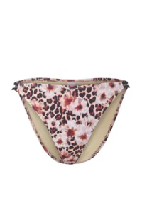 TRENDYOLMİLLA Floral And Leopard Mix Patterned Piped Regular Regular Waist Bikini Bottom TBESS - Image 5