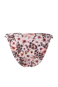 TRENDYOLMİLLA Floral And Leopard Mix Patterned Piped Regular Regular Waist Bikini Bottom TBESS - Image 6