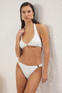 TRENDYOLMİLLA Ecru with accessories Regular Regular Waist Bikini Bottom - Image 2