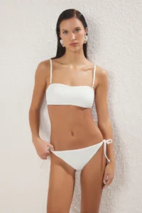 TRENDYOLMİLLA Ecru Regular Low Waist Bikini Bottom - Image 2