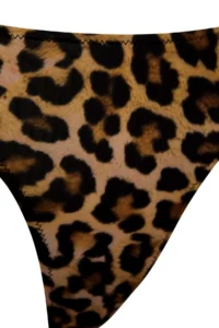 TRENDYOLMİLLA Leopard And Black 2 Sets Regular Regular Waist Bikini Bottom - Image 8
