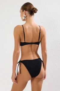 TRENDYOLMİLLA Black Gipelli bralette Covered Regular Regular Waist Bikini Set - Image 5