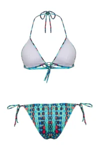 TRENDYOLMİLLA Geometric Patterned with accessories Triangle Covered brazilian Regular Waist Bikini Set - Image 7