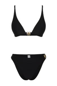 TRENDYOLMİLLA Black with accessories Triangle Covered Regular Low Waist Bikini Set - Image 5