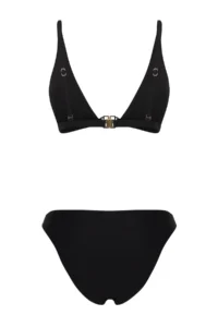TRENDYOLMİLLA Black with accessories Triangle Covered Regular Low Waist Bikini Set - Image 8