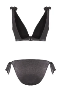 TRENDYOLMİLLA Black tied up Triangle Covered Regular Regular Waist Bikini Set - Image 7