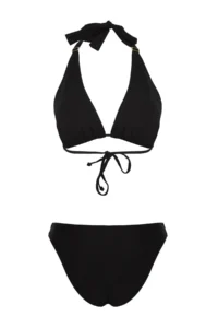 TRENDYOLMİLLA Black with accessories Triangle Covered Regular Low Waist Bikini Set - Image 8