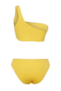 TRENDYOLMİLLA Yellow Embroidered One Shoulder Covered Regular Regular Waist Bikini Set - Image 6