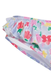 TRENDYOLMİLLA Floral Patterned Frilly Triangle Covered Regular High Waist Bikini Set - Image 7