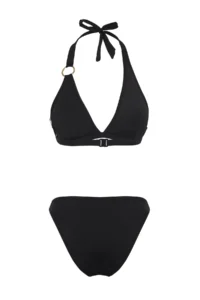 TRENDYOLMİLLA Black with accessories Triangle Covered Regular Regular Waist Bikini Set - Image 7