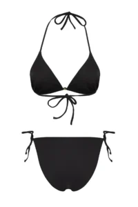 TRENDYOLMİLLA Black with accessories Triangle Covered brazilian Low Waist Bikini Set - Image 6