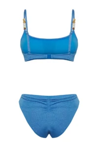 TRENDYOLMİLLA Mavi with accessories bralette Covered Regular Regular Waist Bikini Set - Image 7