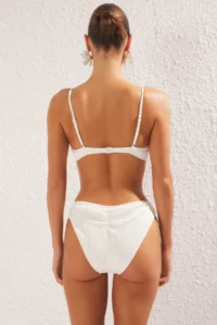 TRENDYOLMİLLA Ecru with accessories bralette Covered Regular Regular Waist Bikini Set - Image 4