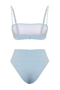 TRENDYOLMİLLA Mavi with accessories Strapless Covered hipster High Waist Bikini Set - Image 6