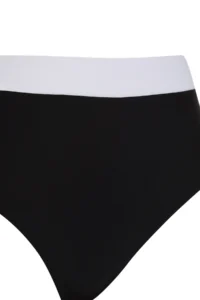 TRENDYOLMİLLA Black-White Color Bloklu bralette Covered hipster High Waist Bikini Set - Image 6