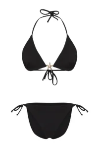 TRENDYOLMİLLA Black Triangle Covered Premium Yıldız with accessories Regular Bikini Set - Image 5