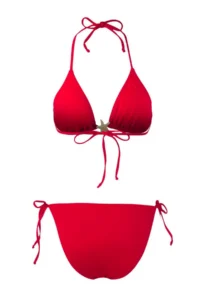 TRENDYOLMİLLA Red Triangle Covered Premium Yıldız with accessories Regular Bikini Set - Image 6
