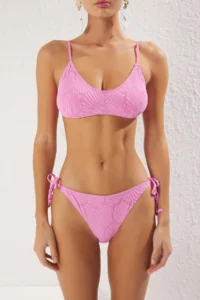TRENDYOLMİLLA Pink bralette Covered Regular Regular Waist Bikini Set - Image 4
