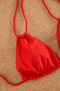 TRENDYOLMİLLA Rejection tunnelled Triangle Covered Regular Regular Waist Bikini Set - Image 6