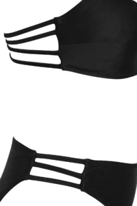 TRENDYOLMİLLA Black Low-cut back bralette Covered Regular Regular Waist Bikini Set - Image 8