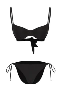 TRENDYOLMİLLA Black balconette Covered Regular Regular Waist Bikini Set - Image 5