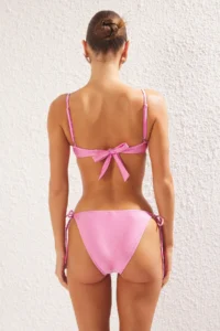 TRENDYOLMİLLA Pink balconette Covered Regular Regular Waist Bikini Set - Image 4