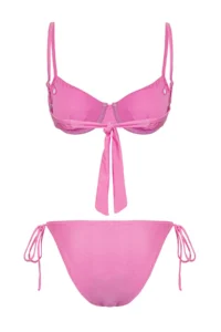 TRENDYOLMİLLA Pink balconette Covered Regular Regular Waist Bikini Set - Image 6
