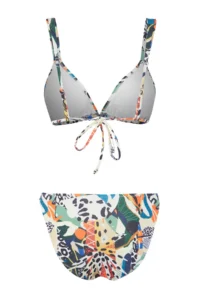 TRENDYOLMİLLA Abstract Patterned Triangle Covered Regular Low Waist Bikini Set - Image 7