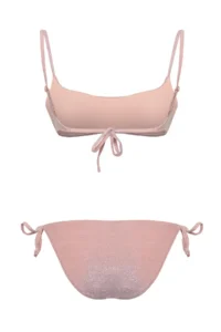 TRENDYOLMİLLA Powder Pink Simli bralette Covered Regular Regular Waist Bikini Set - Image 6