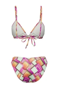 TRENDYOLMİLLA Shawl pattern Triangle Covered Regular Regular Waist Bikini Set - Image 6