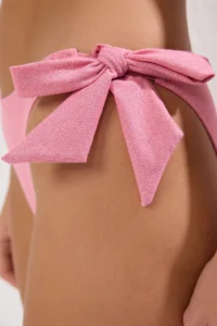TRENDYOLMİLLA Pink tied up balconette Covered Regular Low Waist Bikini Set - Image 3
