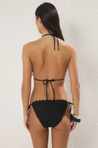 TRENDYOLMİLLA Black Triangle Covered Regular Low Waist Bikini Set - Image 4