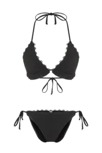 TRENDYOLMİLLA Black Triangle Covered Regular Low Waist Bikini Set - Image 5