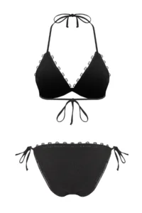 TRENDYOLMİLLA Black Triangle Covered Regular Low Waist Bikini Set - Image 6