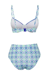 TRENDYOLMİLLA Tile Patterned Stone Print balconette Covered hipster High Waist Bikini Set - Image 6